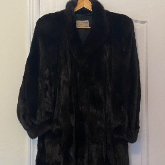 Black mink fur coat - Picture 5 of 6